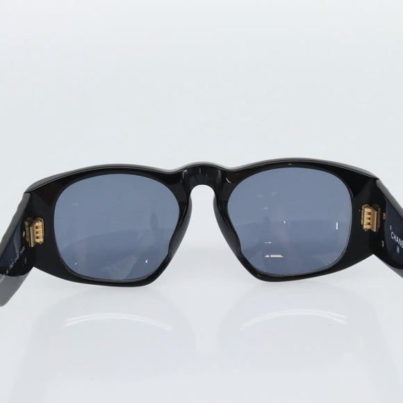 CHANEL Sunglasses Plastic Black Gold CC Auth bs35953