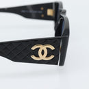 CHANEL Sunglasses Plastic Black Gold CC Auth bs35953-5