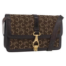 CELINE C Saluki Shoulder Bag Brown Gold Auth bs35956-1