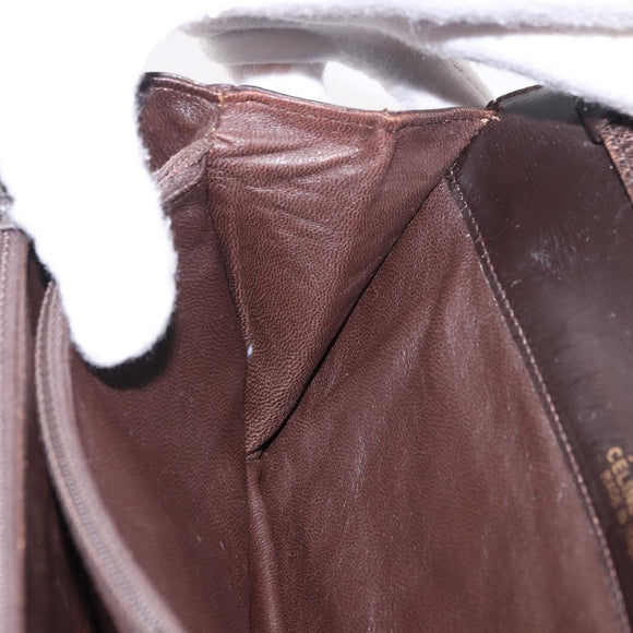 CELINE C Saluki Shoulder Bag Brown Gold Auth bs35956