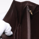 CELINE C Saluki Shoulder Bag Brown Gold Auth bs35956-25