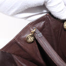 CELINE C Saluki Shoulder Bag Brown Gold Auth bs35956-28