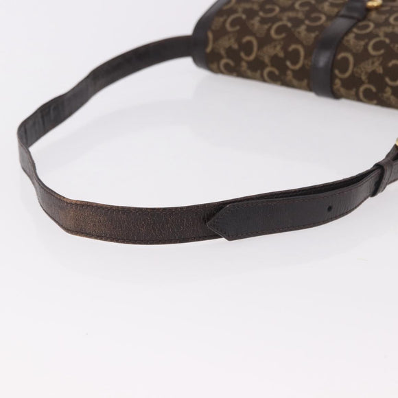 CELINE C Saluki Shoulder Bag Brown Gold Auth bs35956
