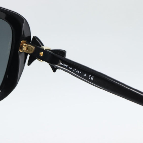 CHANEL Sunglasses Plastic Black Gold CC Auth bs35959