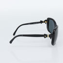 CHANEL Sunglasses Plastic Black Gold CC Auth bs35959-4