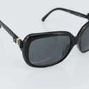CHANEL Sunglasses Plastic Black Gold CC Auth bs35959-8