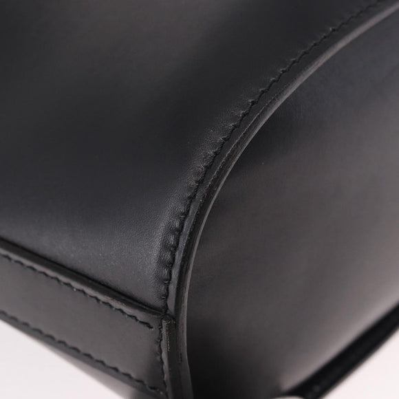 CELINE Shoulder Bag Leather Black Gold Auth bs35960V