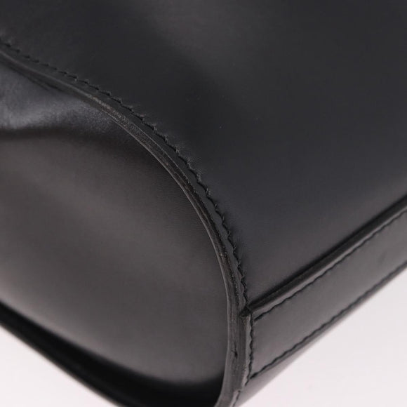 CELINE Shoulder Bag Leather Black Gold Auth bs35960V