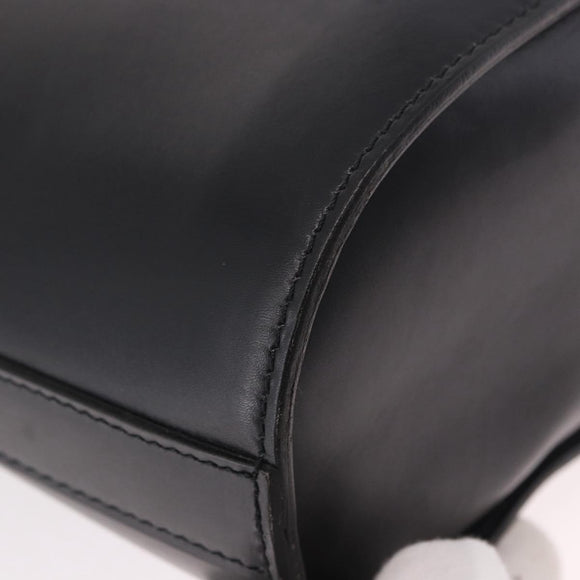 CELINE Shoulder Bag Leather Black Gold Auth bs35960V