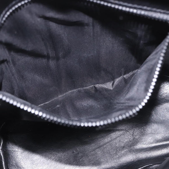 CELINE Shoulder Bag Leather Black Gold Auth bs35960V