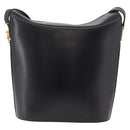 CELINE Shoulder Bag Leather Black Gold Auth bs35960V-3