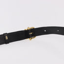 CELINE Shoulder Bag Leather Black Gold Auth bs35960V-8