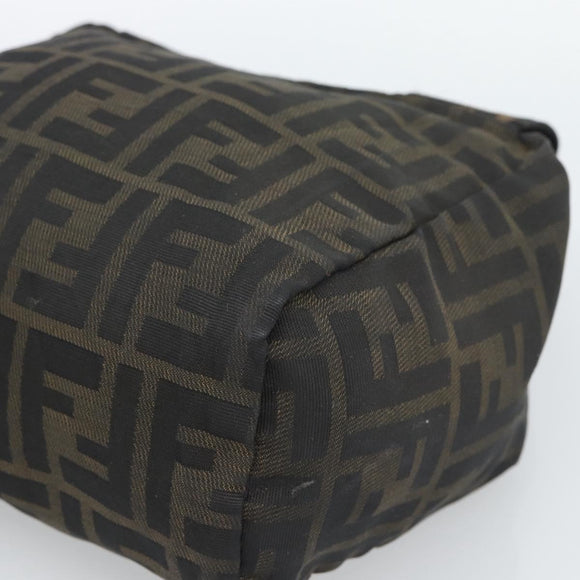 FENDI Zucca Canvas Hand Bag Brown Auth bs35961