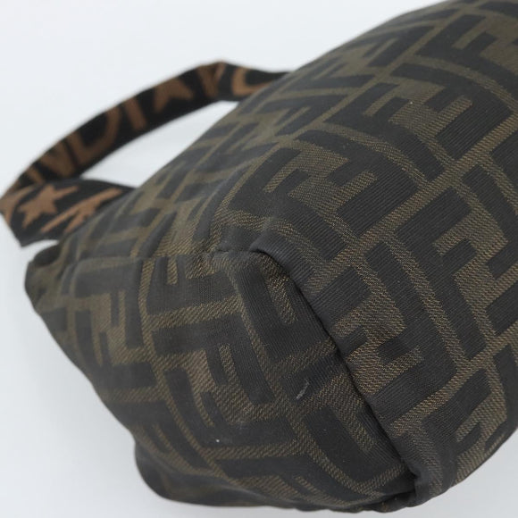 FENDI Zucca Canvas Hand Bag Brown Auth bs35961