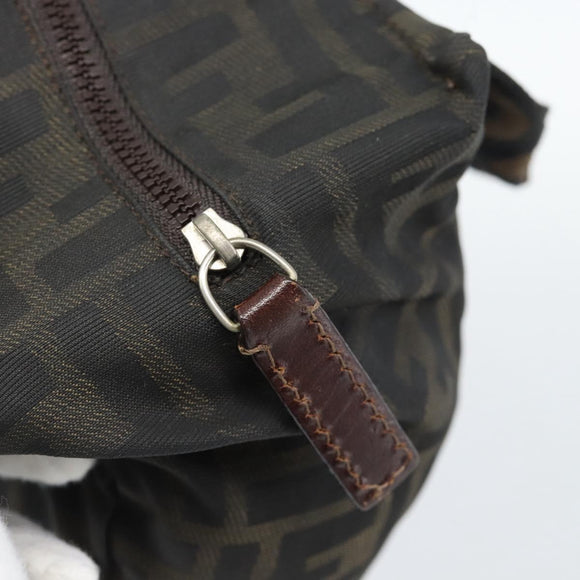 FENDI Zucca Canvas Hand Bag Brown Auth bs35961