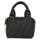 FENDI Zucca Canvas Hand Bag Brown Auth bs35961-13
