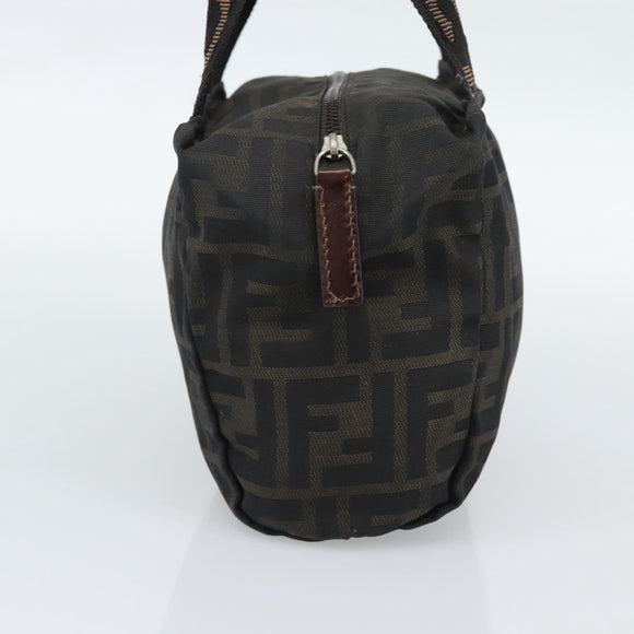 FENDI Zucca Canvas Hand Bag Brown Auth bs35961