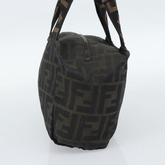 FENDI Zucca Canvas Hand Bag Brown Auth bs35961