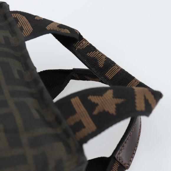 FENDI Zucca Canvas Hand Bag Brown Auth bs35961