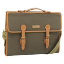 Burberrys Business Bag Canvas 2way Brown Gold Auth bs35965-1