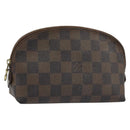 LOUIS VUITTON Damier Ebene Pochette Cosmetic PM Pouch N47516 LV Auth bs35970-1
