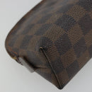LOUIS VUITTON Damier Ebene Pochette Cosmetic PM Pouch N47516 LV Auth bs35970-16