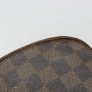 LOUIS VUITTON Damier Ebene Pochette Cosmetic PM Pouch N47516 LV Auth bs35970-9