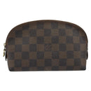 LOUIS VUITTON Damier Ebene Pochette Cosmetic PM Pouch N47516 LV Auth bs35970-13
