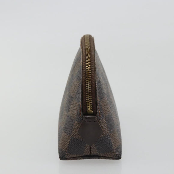 LOUIS VUITTON Damier Ebene Pochette Cosmetic PM Pouch N47516 LV Auth bs35970