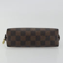 LOUIS VUITTON Damier Ebene Pochette Cosmetic PM Pouch N47516 LV Auth bs35970-6