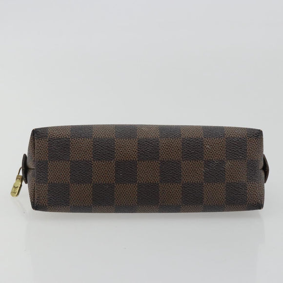 LOUIS VUITTON Damier Ebene Pochette Cosmetic PM Pouch N47516 LV Auth bs35970