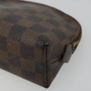 LOUIS VUITTON Damier Ebene Pochette Cosmetic PM Pouch N47516 LV Auth bs35970-7