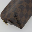 LOUIS VUITTON Damier Ebene Pochette Cosmetic PM Pouch N47516 LV Auth bs35970-14
