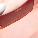 Chloe Ribbon Chain Shoulder Bag Leather Red Gold Auth bs35972A-18