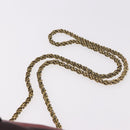 Chloe Ribbon Chain Shoulder Bag Leather Red Gold Auth bs35972A-8