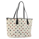 BALLY Tote Bag Leather PVC White Silver Auth bs35973A-1