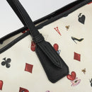 BALLY Tote Bag Leather PVC White Silver Auth bs35973A-17