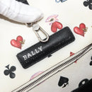 BALLY Tote Bag Leather PVC White Silver Auth bs35973A-11