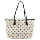 BALLY Tote Bag Leather PVC White Silver Auth bs35973A-13