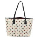 BALLY Tote Bag Leather PVC White Silver Auth bs35973A-2