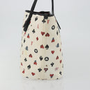 BALLY Tote Bag Leather PVC White Silver Auth bs35973A-3