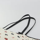 BALLY Tote Bag Leather PVC White Silver Auth bs35973A-8