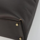 GUCCI Bamboo Hand Bag Leather Brown Gold 002 0505 Auth bs35974-10