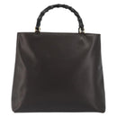 GUCCI Bamboo Hand Bag Leather Brown Gold 002 0505 Auth bs35974-2