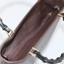 GUCCI Bamboo Hand Bag Leather Brown Gold 002 0505 Auth bs35974-6