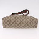 GUCCI GG Supreme Web Sherry Line Tote Bag PVC Beige 39 02 003 Auth bs35976-6