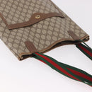 GUCCI GG Supreme Web Sherry Line Tote Bag PVC Beige 39 02 003 Auth bs35976-7
