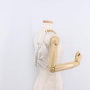 BOTTEGA VENETA Shoulder Bag Leather White Gold Auth bs35978V-19
