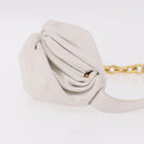 BOTTEGA VENETA Shoulder Bag Leather White Gold Auth bs35978V-4