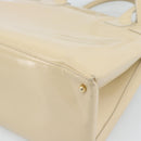 GUCCI Tote Bag Patent leather 2way Beige Gold 000 1118 0503 Auth bs35979-17